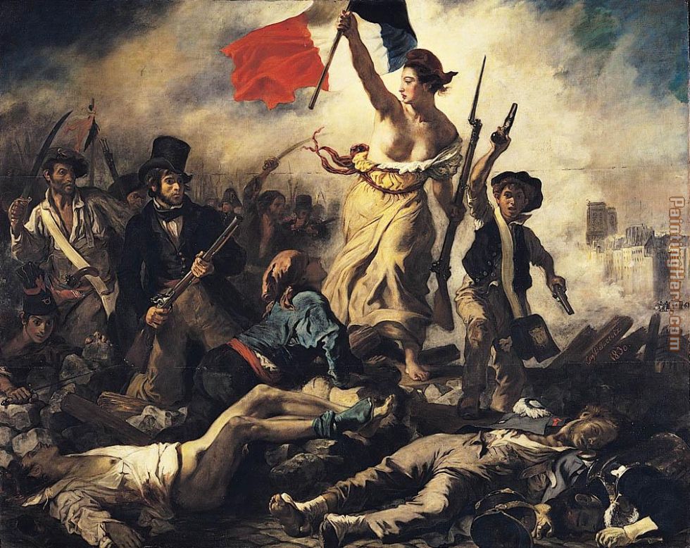 Liberty Leading the People painting - Eugene Delacroix Liberty Leading the People art painting